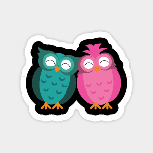 owl couple Sticker